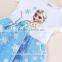 (H5708) white 2015 nova kids new fashion design cartoon character printed dress net veil hem baby girls short sleeve girl dress