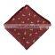 Custom Red Dash Pocket Square in cotton