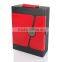 Luxury durable foldable paper leather hard case for wine red