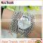 Colorful Hawaii style women's watches long metal chain bracelet watch