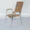 garden furniture outdoor restaurant wooden recliner aluminum dining chair YC016