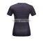 Factory directly wholesale sublimation gym fitness compression shirts promotional ladies training shirts customize design