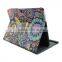 Flowers rotating leather case for Samsung galaxy tab 4 10.1