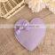 Fancy lavender heart shape felt girl's coin purse with nice bow tie