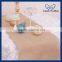 RU016B handmade embroidery wedding real burlap table runners