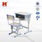 Modern style comfortable single student desk and chair with wooden desktop