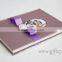 Handmade Luxury Silk Covor Wedding Guest Book with your own photo