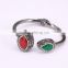 Fashion Metal Black Plated Brass Bangles, with Malaysian Jade and Crystal Paved Druzy Jewelry Bangles in Adjustable Size