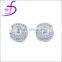 Wholesale 925 sterling silver whte stone stud earrings