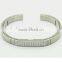 10mm bangle open cuff flex bracelet IPG polish stainless steel titanium jewelry