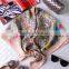 2016 new design top flower kerchief scarf silk twill