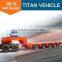 TITAN multi axle hydraulic steering low bed semi trailer , modular lowbed trailers