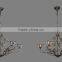 2014 hot sale New Iron chandelier light with ceramics flower CE/VDE/UL