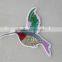 popular glitter colorful bird plastic sequin patch trim polyester embroidery for appliques