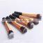 5PCS kabuki brush set black/orange color plastic handle blush foundations makeup sets brush