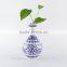 China suppliers custom wholesale blue white porcelain vase, ceramic flower vase