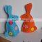 wholesale felt easter decoration Easter egg holder of easter bunny chicken