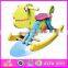 2015 Educational customized intelligence rocking horse,Fashion wooden toy rocking horse,Indoor spring rocking horse toy WJY-8107