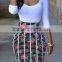 New Fashion Women Mini Bodycon Striped Round Neck Casual Club Short Dress