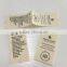 customized care labels for garment clothing wash label instruction tag
