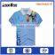 Fashionable sublimation high quality polyester dry fit girls formal shirts with 3D pattern