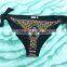 Classic style youg girls swimear iron bead design sexi hot girl bikini