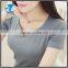 Close-fitting V-neck Slim T- Shirt