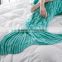 Customs knitted scales mermaid blanket adult mermaid tail blanket 90*190cm