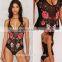 women rose skirt dress/lzwya black embroidered rose skirt/ women fashion skit