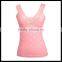 Sexy Seamless Stretch Lace Trim Cami Spaghetti Strap 6 Colors Ladies' Tank Top