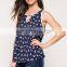 China custom tank tops bird printed women's tank top in bulk