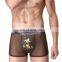 Sexy transparent mesh mens underwear custom band man ice silk underwear