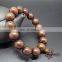 Natural Handmade High-End Collectibles 15 20mm Fine Texture Buddha Bead Bracelets Gold Phoebe Ebony Bracelet Men Jewelry