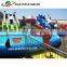 Grey Shark Slide Inflatable Water Park , Inflatable Moving Park With Pool And Slide