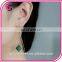 Europe and the United States fashion jewelry triangle synthetic green pine natural stone long earrings