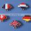 country flag colors enamel magnetic ball marker and hat clip sets