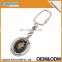 hot selling emboss souvenir metal city turbo keychain spinning