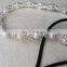 Pearl crystal beaded hair band ribbon hair accessories white pearl rhinestone beads elastic headband women