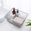 High-capacity Black Wire Mesh Metal Storage Basket Household Use