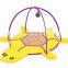 Creative turtle shape foldable pet cat toy with stretchable bell and sisal pad for cat