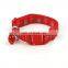 Small pet adjustable snowflake printed cat dog collar nylon