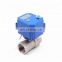 2 way  mini electric actuator motorized operated ball valve with manual override and position indicator