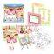 Kids Gift Stationery Photo frame Crayon Sticker Note pad Kitty Cat Animals Mini Coloring Activity kit Drawing set