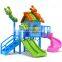 kids  baby garden equipments plastic playhouse with slide