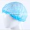 21" disposable non woven single elastic mob cap colorful bouffant cap