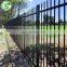 8ft high Security steel black picket fence with curved top