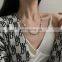 Female Asymmetrical Mosaic Clavicular Chain Love Pendant Tide Baroque Natural Freshwater Pearl Necklace