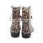 silk ribbon leopard plastic fashion rain boots