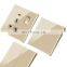 Gray universal glass panel multi-pin socket power socket electrical 1 group 3-pin switch socket panel