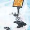laboratory  biological microscope with 7 inch  LED light video screen